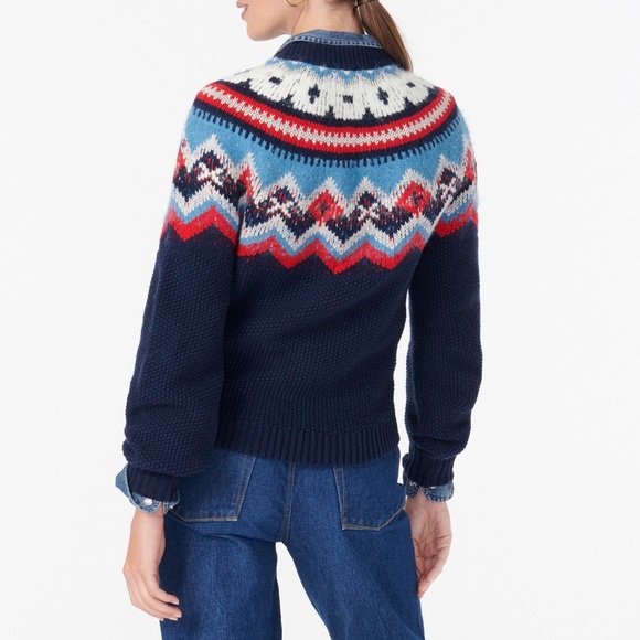 NAVY CHERRY 🍒 Zigzag Fair Isle sweater - Picture 11 of 11
